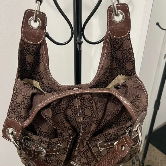 KATHY VAN ZEELAND Brown Floral Patterned Women's Bag - Picture 2 of 9